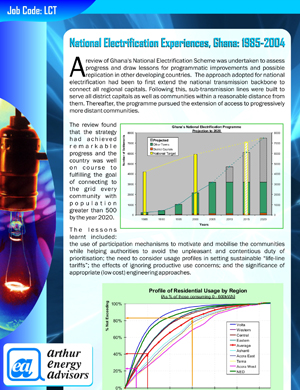 National Electrification Experiences, Ghana: 1985-2004
