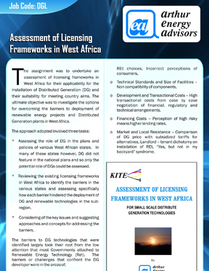 Assessment of Licensing Framework in Africa