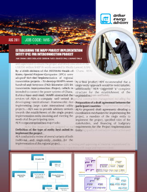 WIS Establishing the WAPP Project Implementation Entity